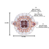 GIA Certified Radiant Cut Fancy Dark Brown Pink Diamond and Diamond Halo Wide Frame Ring in 18K White Gold