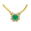 GRS-zertifizierte 108 Karat geschnitzte pastellgrüne Smaragd Regal Pendant Halskette