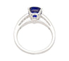 GRS Certified 2.06 Carat Vivid Deep Blue Sapphire & Diamond Ring