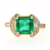 GRS Certified 2.09 Carat Natural Emerald Set in 18k Solid Gold Ring
