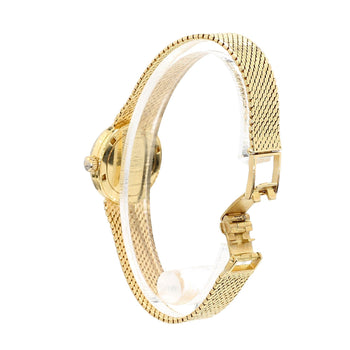 Gübelin 18K Gold Champagne Dial Mesh Bracelet Ladies Watch – Assay Jewelers