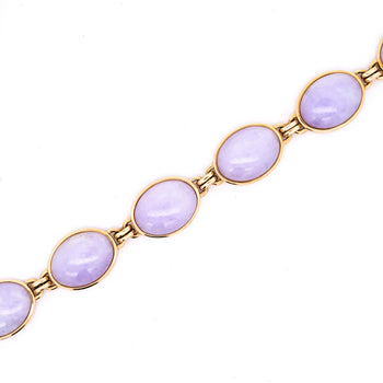 Gump's San Francisco Lavender Jade Link Bracelet and Earring Set – Assay Jewelers