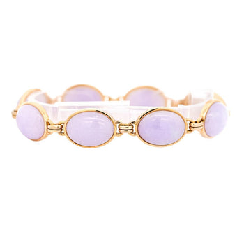 Gump's San Francisco Lavender Jade Link Bracelet and Earring Set – Assay Jewelers