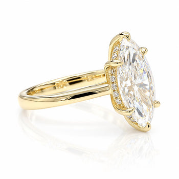 IGI Cert. 3 Carat Marquise Lab Diamond Hidden Halo Engagement Ring – Assay Jewelers