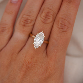 IGI Cert. 3 Carat Marquise Lab Diamond Hidden Halo Engagement Ring – Assay Jewelers