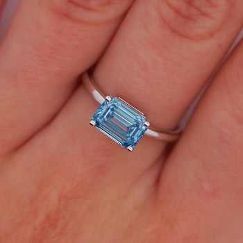 IGI Certified 2.08 Carat Vivid Blue Lab Grown Diamond Engagement Ring – Assay Jewelers