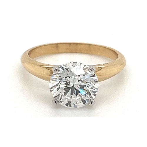 VS2 Round Lab Grown Diamond 2-Tone Solitaire Ring