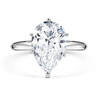 IGI Certified 3.01 Carat Pear Shape Lab Grown Diamond Solitaire Engagement Ring in 14k White Gold