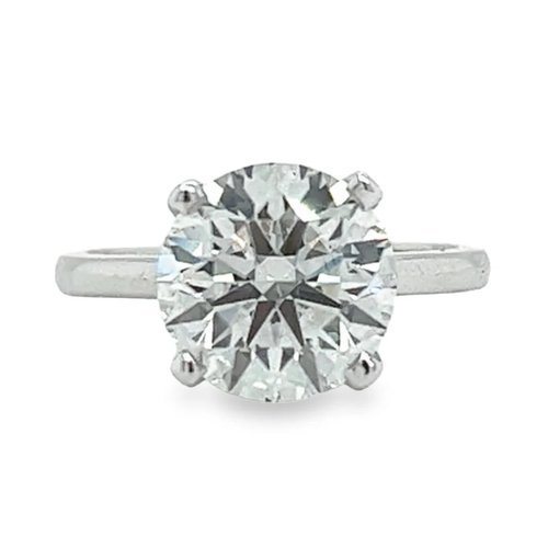 IGI Certified 3.48 Carat Round Cut Lab Grown Diamond CVD Engagement Ring in 18K White Gold Solitaire