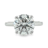 IGI Certified 3.48 Carat Round Cut Lab Grown Diamond CVD Engagement Ring in 18K White Gold Solitaire