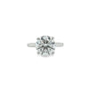 Bague de Fiançailles Solitaire en Or Blanc 18K avec Diamant CVD de Laboratoire Taille Ronde 3,48 Carats Certifié IGI