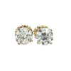 Boucles d'oreilles clous en diamant cultivé en laboratoire taille ancienne européenne totale de 6 carats certifiées IGI en or jaune 14 carats