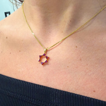 Ruby Star of David 18K Gold Pendant Necklace – Assay Jewelers