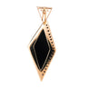 Intarsia Opal Malachite & Black Onyx with Diamond 14K Gold Pendant Necklace