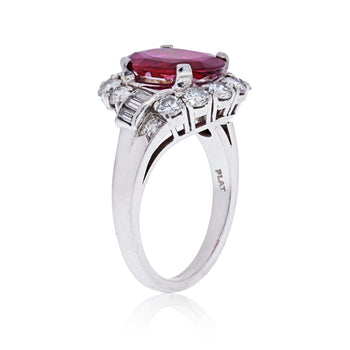J.E. Caldwell & Co. 2.52 Carat No Heat Thai Ruby & Diamond Platinum Ring – Assay Jewelers