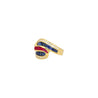 Multi-Gem 3 Carat Baguette-Cut Cluster Ruby, Sapphire, & Diamond Channel Set Ring | Signed Charles Krypelle