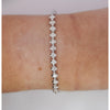 Natürlicher 1-Karat-Runder Diamant Halb-Tennis-Halb-Armreif