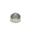 Natural 2 Carat Oval Cut Pink Sapphire with Diamond Cluster Dome Ring
