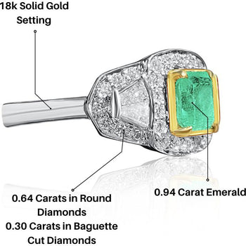alt
Ring Cocktail in oro bianco 18k con smeraldo colombiano naturale – Assay Jewelers