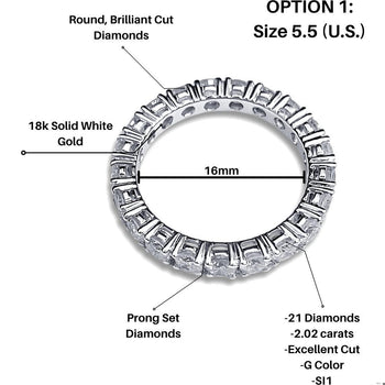 alt
Fede nuziale con diamanti naturali in montatura in oro bianco 18k – Assay Jewelers