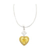 Natürliche GIA-zertifizierte 2,02 Karat Fancy Yellow Diamant Herz Platin Halskette