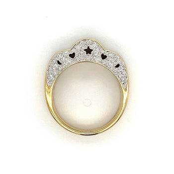 Ring cluster a stella con diamanti naturali taglio princess in oro 18k – Assay Jewelers