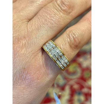 Ring cluster a stella con diamanti naturali taglio princess in oro 18k – Assay Jewelers