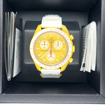 Omega Swatch Sunface Mission To The Sun Nuovo Di Zecca Set Completo Con Ricevuta – Assay Jewelers