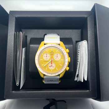 Omega Swatch Sunface Mission To The Sun Nuovo Di Zecca Set Completo Con Ricevuta – Assay Jewelers