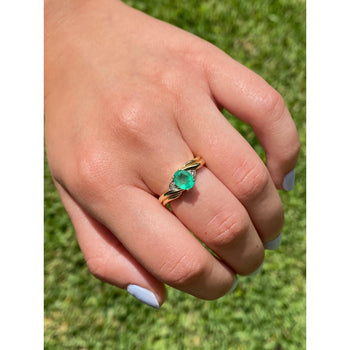 Oval Cut 0.72ct Natural Emerald in 14k solid Gold Ring – Assay Jewelers