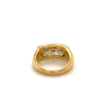 Ring a cupola con cluster di diamanti taglio princess in oro giallo 18k – Assay Jewelers