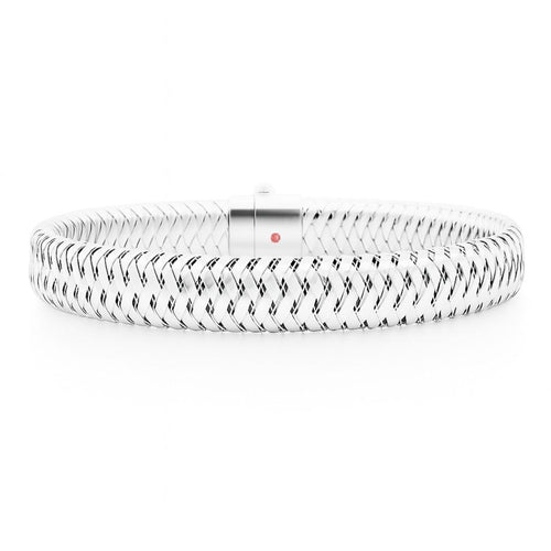 Roberto Coin 18K White Gold Woven Flexible Bangle Bracelet