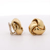Roberto Coin Knot 18K Yellow Gold Stud Earrings Clip On Lever Backs