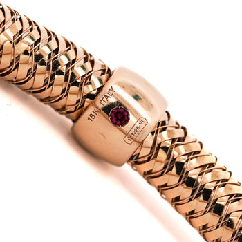 Roberto Coin in 18K Rose Gold Woven Cylinder Flexible Bangle Bracelet – Assay Jewelers