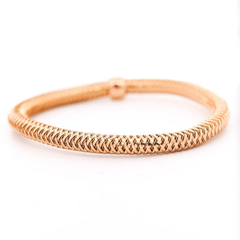 Roberto Coin in 18K Rose Gold Woven Cylinder Flexible Bangle Bracelet – Assay Jewelers
