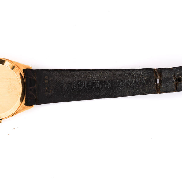 Rolex Cellini 18K Gold 4129 Manual Champagne 25mm Dial Leather Watch