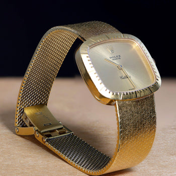 Rolex Cellini 4082 Gold Dial 18K Yellow Gold Bracelet Circa 1976 Vintage Watch – Assay Jewelers