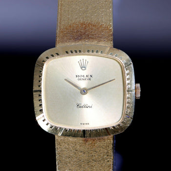 Rolex Cellini 4082 Gold Dial 18K Yellow Gold Bracelet Circa 1976 Vintage Watch – Assay Jewelers