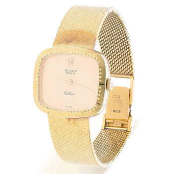 Rolex Cellini 4082 Gold Dial 18K Yellow Gold Bracelet Circa 1976 Vintage Watch – Assay Jewelers