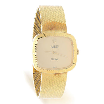 Rolex Cellini 4082 Gold Dial 18K Yellow Gold Bracelet Circa 1976 Vintage Watch – Assay Jewelers