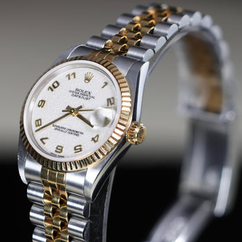 Rolex Datejust 68273 Two-Tone Jubilee Dial Fluted Bezel 31mm Watch 1998 Full Set – Assay Jewelers