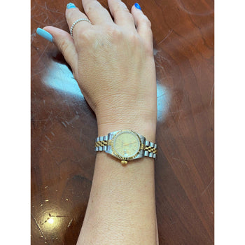 Rolex Ladies DateJust 26mm Quadrante oro con cinturino Jubilee bicolore – Assay Jewelers