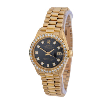 Rolex Lady Datejust 6917 Diamond Dial 18K Gold President Circa 1977 Watch – Assay Jewelers