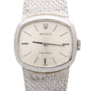 Rolex Precision 2644 Vintage 1971 Silver Dial 18K White Gold Mesh Bracelet Watch