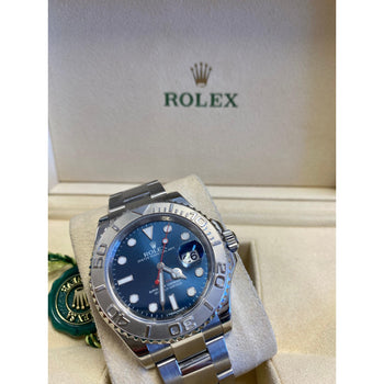 alt
Rolex Yacht-Master 40mm quadrante blu con lunetta in platino e bracciale Oyster – Assay Jewelers