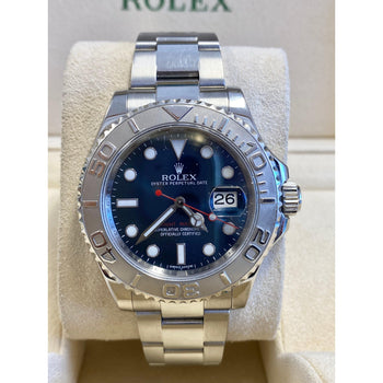 alt
Rolex Yacht-Master 40mm quadrante blu con lunetta in platino e bracciale Oyster – Assay Jewelers