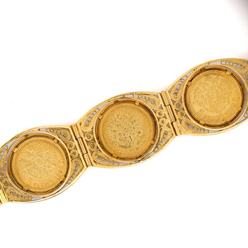 Russian Imperial 10 Ruble Nicholas II 1898 22K & 18K Gold Coin Bracelet – Assay Jewelers