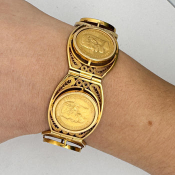 Russian Imperial 10 Ruble Nicholas II 1898 22K & 18K Gold Coin Bracelet – Assay Jewelers