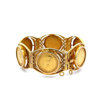 Russian Imperial 10 Ruble Nicholas II 1898 22K & 18K Gold Coin Bracelet – Assay Jewelers