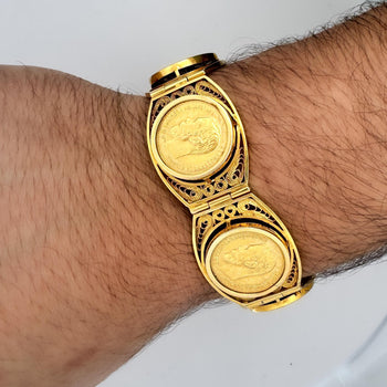 Russian Imperial 10 Ruble Nicholas II 1898 22K & 18K Gold Coin Bracelet – Assay Jewelers